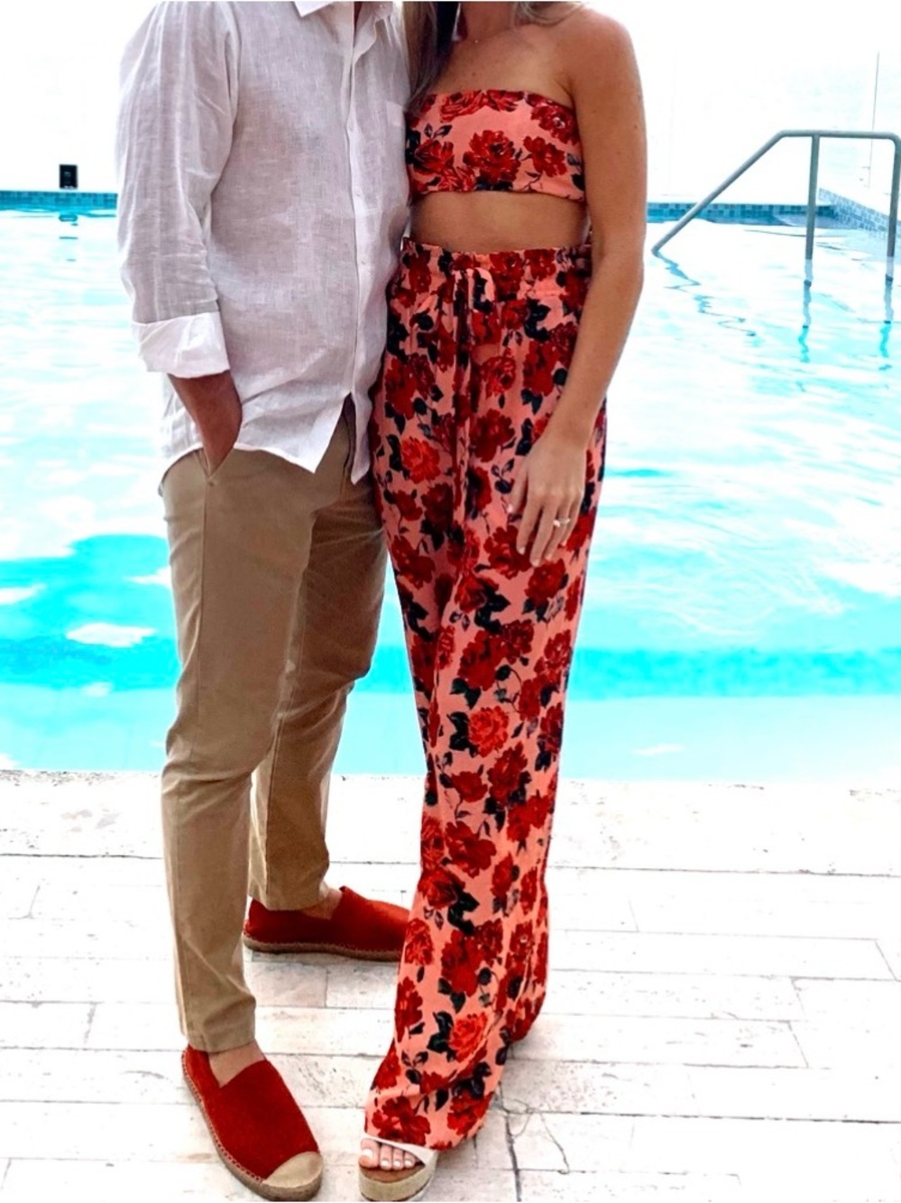 Beach Riot Floral 2 Piece Set Pant and Top Xs